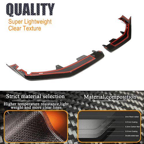DRY Carbon Frontlippe Schwert Diffusor Frontspoiler für BMW F95 X5M LCI 2023-24 - Picture 6 of 13
