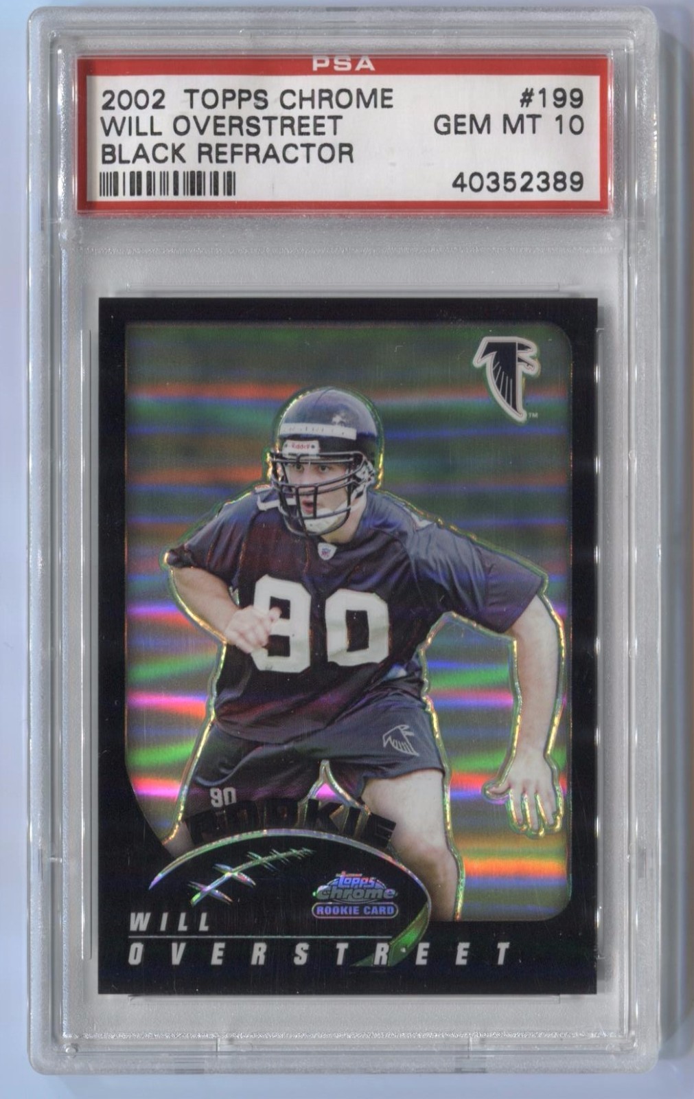 Will Overstreet Topps Chrome #199 Black Refractor
