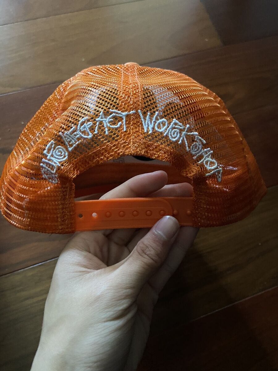 OUR LEGACY x STUSSY WORK SHOP TRUCKER HAT ORANGE