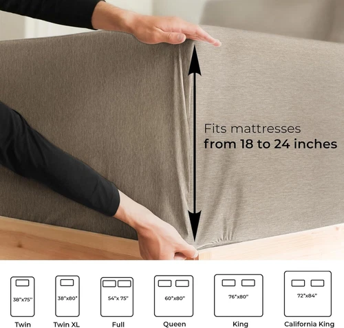 CGK Linens - 6 Piece Sheet Set - Extra Deep Pocket for 18"-24" Mattresses & Extra Pillowcases - King - White - Thumbnail 5