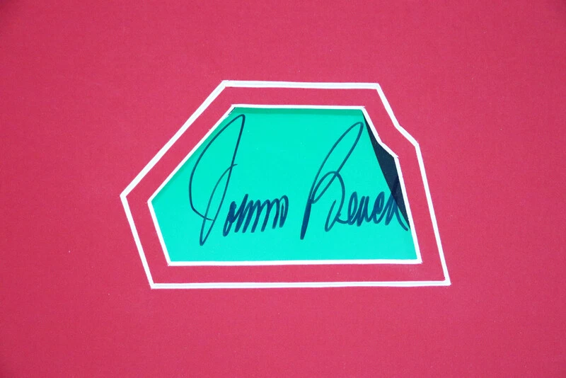 Johnny Bench Signed Framed 16x20 Photo Set JSA Reds - Image 2 of 2