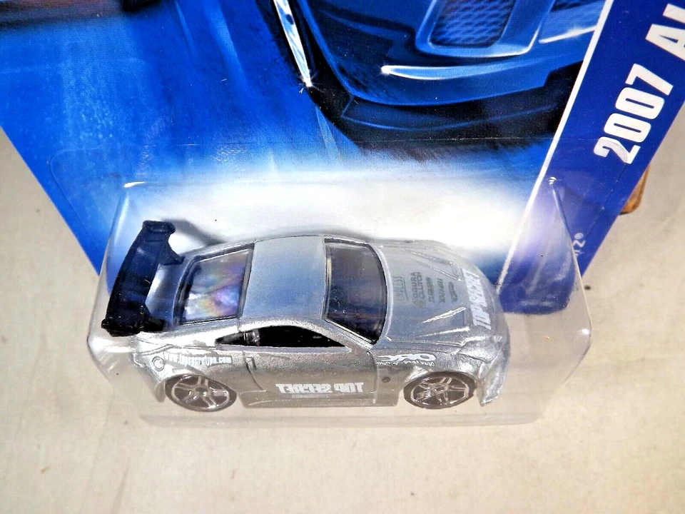 2007 风火轮 #152 All Stars 尼桑 Z 银色变体带铬 Pr5 Sp 车轮 — 第 3/4 张图片