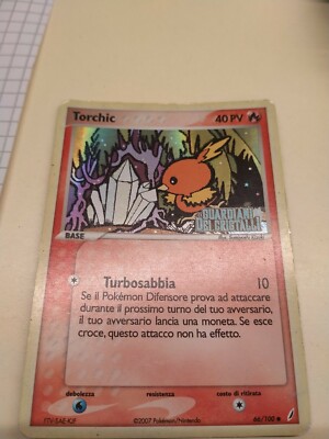 Pokémon Torchic Holo 66/100 Guter Zustand Ex Crystal Guardian