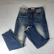 Vigoss Thompson Tomboy Dark Distressed Denim Jeans Women’s Size 28