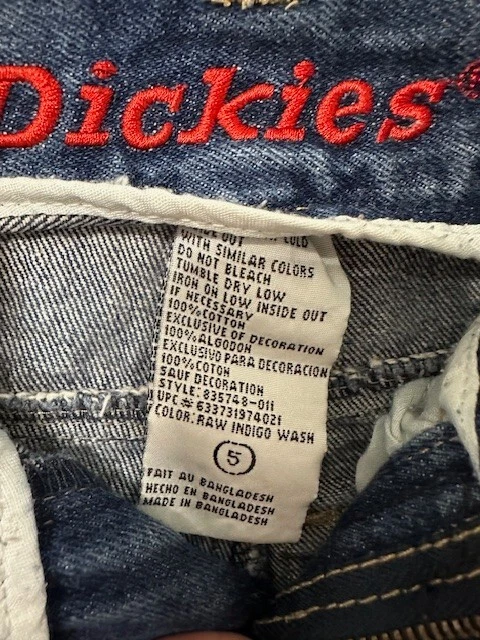 Dickies ребенка ясельного возраста мальчиков расслабленный крой джинсовой ткани джинсы синий плотник стиль прочный - 5T - Изображение 4 из 4