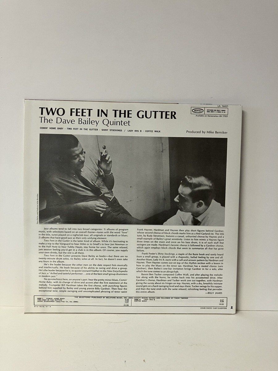 Two 2 Feet in the Gutter by The Dave Bailey Quintet LP Vinyl