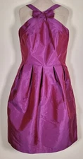 Alfred Sung Size 10  Dressy Prom Formal Dress  Bodice Bow Purple