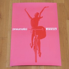 PNEUMATICI PIRELLI poster manifesto pubblicitario Massimo Vignelli Bicicletta