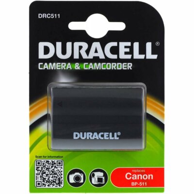 Duracell Akku für Canon Videokamera EOS 50D 7,4V 1600mAh/11,8Wh Li-Ion Schwarz