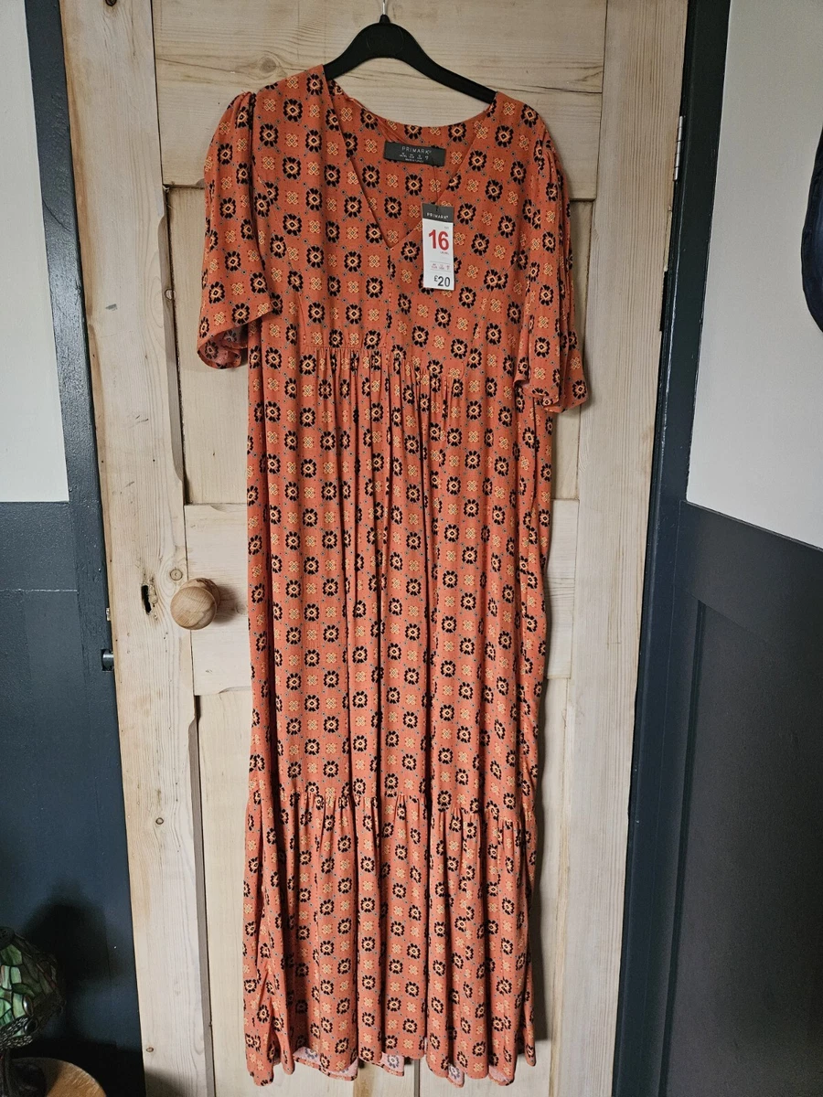 primark orange floral dress primark floral dress, never worn ! still with