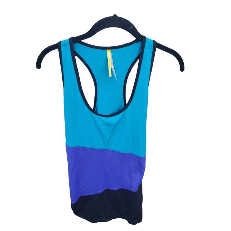 lole racer back color block sleeveless workout yoga tank-top