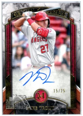 Mike Trout 2022 Topps Museum Collection Archival Autograph Card