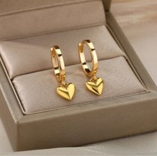 stainless steel heart earings for women