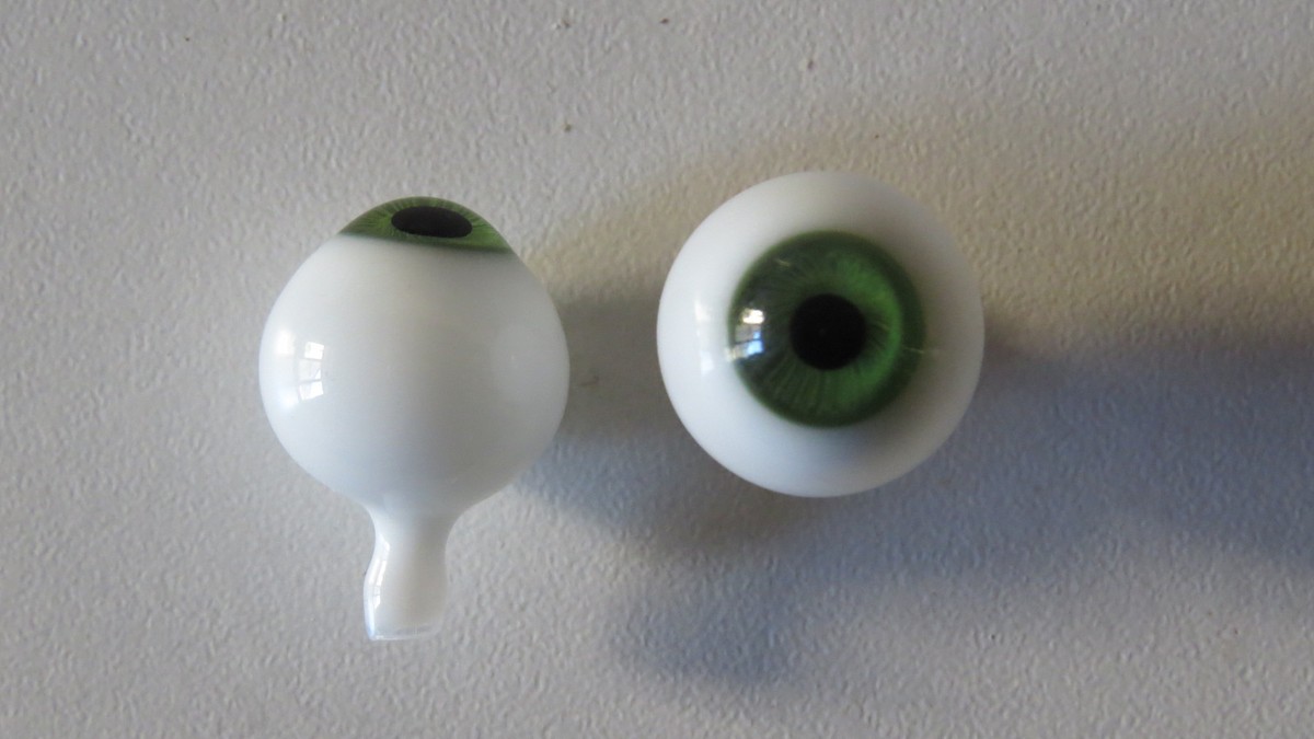YEUX EN VERRE OVAL REAL VERT EMERAUDE 14 mm GLASS EYES POUPÉE BJD LATI YELLOW OURS REBORN DOLLMORE IPLEHOUSE DOLLS