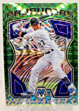2021 Panini Mosaic Baseball Producers Trevor Story Green Prizm Parallel #P4 