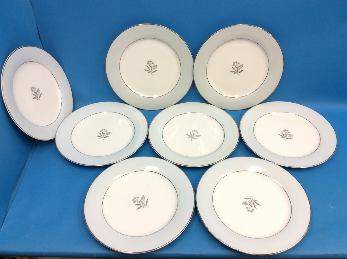 Vintage Set 8 Used Noritake China 5543 Mavis 178059 10.5” Dinner