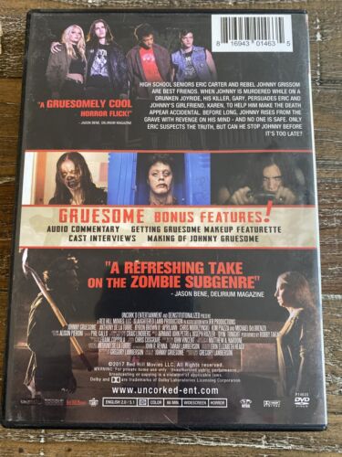 Johnny Gruesome (2017, Uncorked Entertainment) Rare Zombie Horror DVD!
