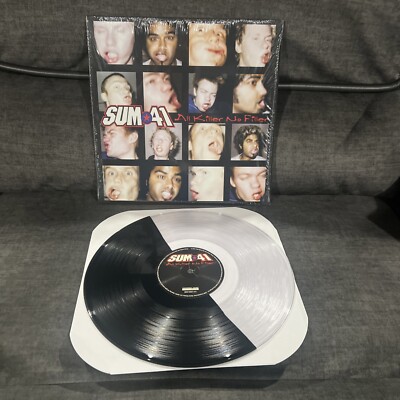 Sum 41 RARE Clear Black Split Colored Vinyl Record ALL KILLER NO FILLER Album LP