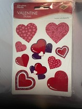 Red Purple Pink Heart Stickers - Valentine's Day - LOVE- 1 pack X 4 sheets