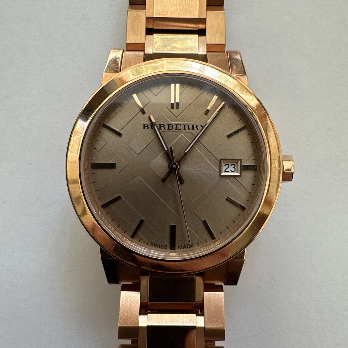 ? Authentic Burberry Rose Gold Watch BU9034 Burberry Rose Gold Plated Stainless Steel BU9034 The City 38  main image 3