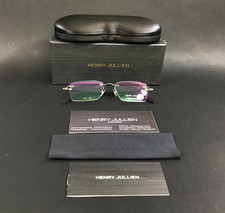 Henry Jullien Eyeglasses Frames GEKO 427 Silver Matte Black Rubberized 52-18-145