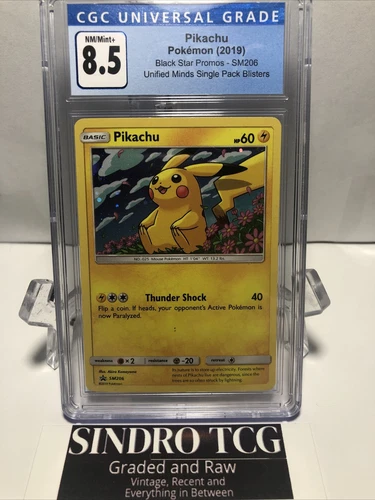 Black Star Promo Pikachu Holo SM206 CGC 8.5