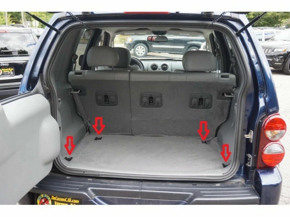 Red de carga de malla organizadora estilo piso maletero trasero para Jeep Liberty 2002-2007 Foto 4 de 4