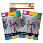 Pack of 3 A1 & A2 Sketchbook Spiral Pad White Cartridge Paper Adults Drawing Art