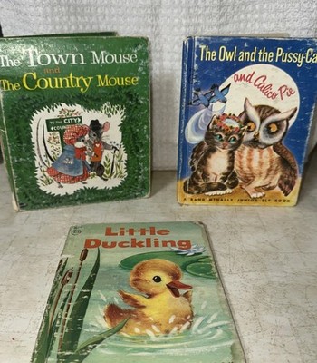 Vintage 1956,62,65 The Owl&The Pussy Cat, Little duckling,The Town/country Mouse