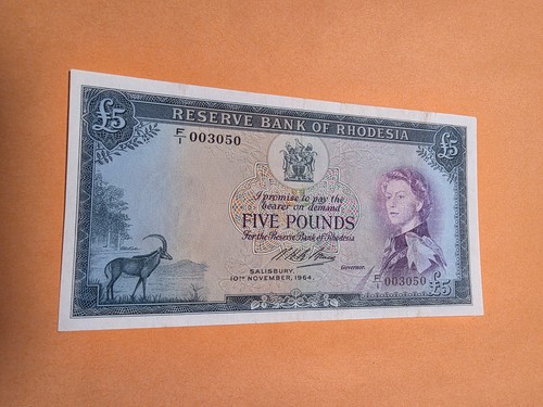 Rhodesien Banknote ss/vz, 2-stellige Seriennummer? selten