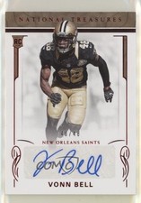 2016 Panini National Treasures Red Jersey Number 40/48 Vonn Bell #182 Auto 0b3