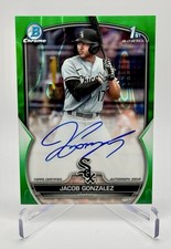 Jacob Gonzalez 2023 Bowman Draft Chrome 1st Auto RC Green Lava Refractor /99