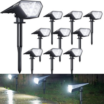 Biling 2 in 1 Solar Spot Lights 12 LED IP67 Waterproof