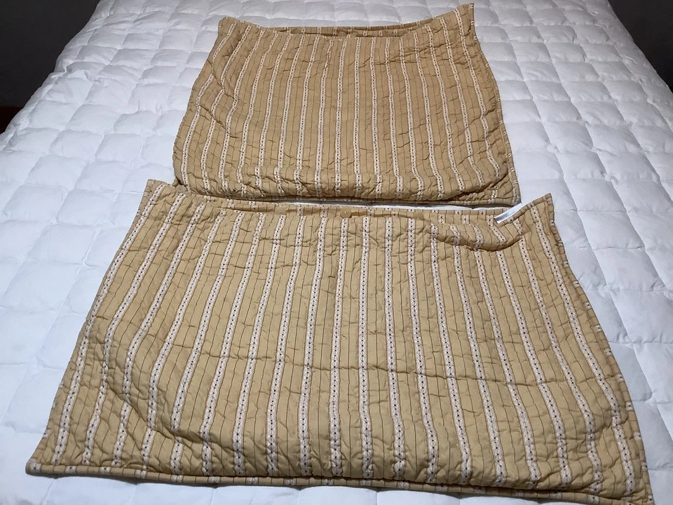 Restoration Hardware "Red/Yellow Leaves" Quilted Euro Sham & Std Sham - Image 3 of 4
