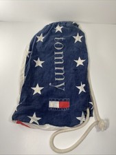 Vintage Tommy Hilfiger American Flag Drawstring Bag