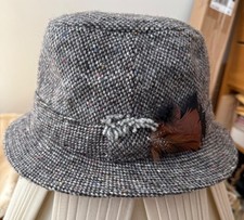 Hanna Hats Men's Donegal Tweed Original Irish Walking Hat Size M super nice