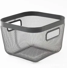 Metal Mesh Steel Baskets, Household Wire Storage Organizer Bin Garden Harvest 