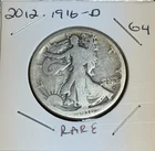 1916 D Good Obverse Walking Liberty Half Dollar