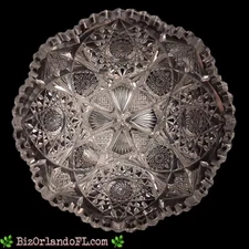 VINTAGE: Elegant 8" American Brilliant Period Cut Glass Bowl ** RARE FIND **