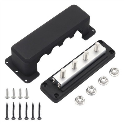 3/8'' 600A Power Bar 4 Post Busbar Bus Bar Electric Terminal Board For Marine RV