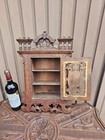 Antique wood kitchen apothecary wall cabinet