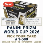 2026 Panini Prizm World Cup Soccer Base #1-500 You Pick Complete Your Set