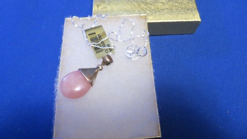 NEW! Stunning Starborn Creations ROSE QUARTZ Gemstone Pendant & Silver Necklace
