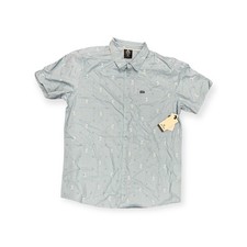 Rip Curl Blue Lagoon Men's Hula Breach Short Sleeve Shirt, L