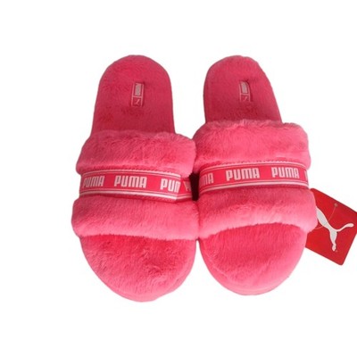 Puma Wmns Fluff Slide 'Fluo Pink' Slippers - Sz 9 - NWT