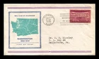 US COVER WASHINGTON STATEHOOD 50TH ANNIVERSARY FDC SCOTT 858 FIDELITY CACHET