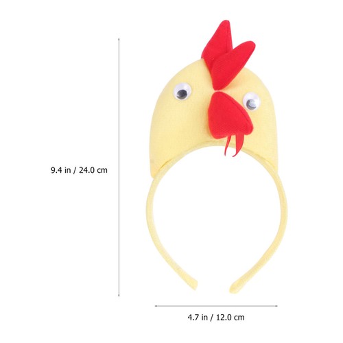 2pcs Masquerade Chicken Hair Performance Performance Coiffe Party Decor Yellow - Zdjęcie 4 z 12