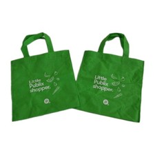 PUBLIX LITTLE SHOPPER Child's Eco Friendly Green Shopping Bags Play Kitchen Toy