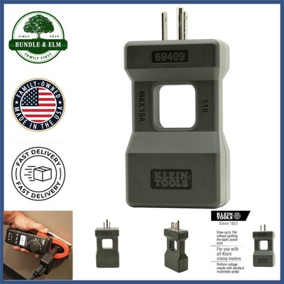 Current Draw Measurement Splitter for 120V Outlets, Compatible with Clamp Meters