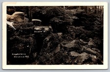 Panama Rocks, Panama, New York. Keystone Rocks. 1935 Real Photo Postcard RPPC